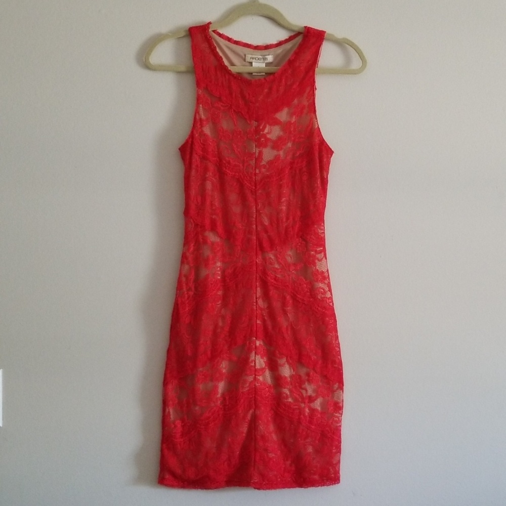 NEW! Red Lace Sleeveless Dress